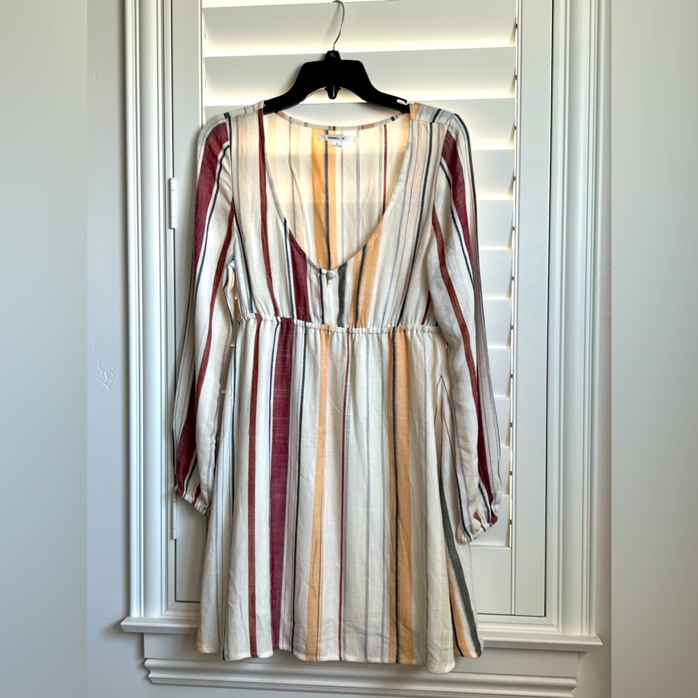 O’Neill long sleeve striped mini dress